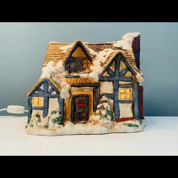 Vintage Dickens' Cottage Collectable Lighted House Original Box E103807 Mervyns - Picture 4 of 15